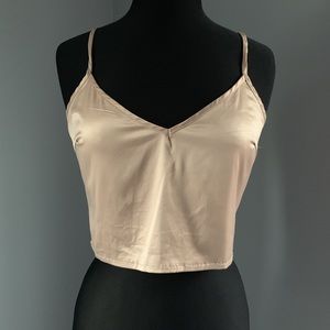‘90s Gold Sateen Crop Top